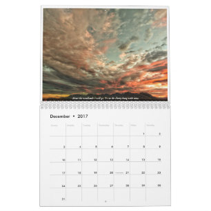 Calendário 2017 anos nas imagens e no verso