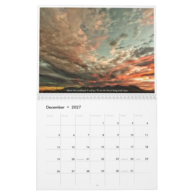 Calendário 2017 anos nas imagens e no verso (Dez 2027)