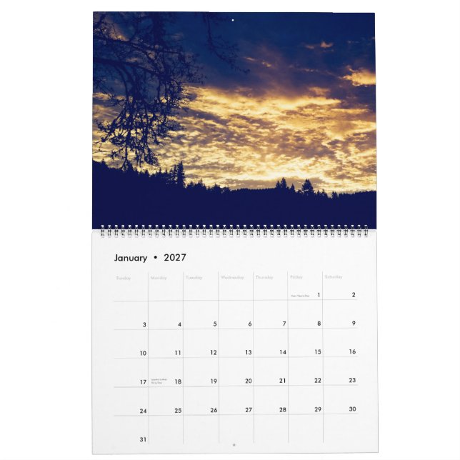Calendário 2017 da natureza (Jan 2027)