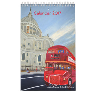 Calendário 2017 do ônibus de Londres