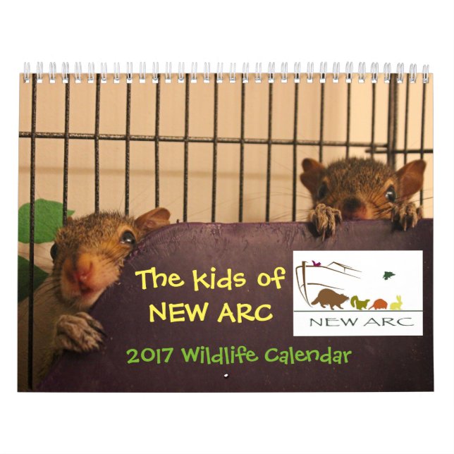 Calendário 2017 dos bebês dos animais selvagens (Capa)
