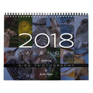 Calendário 2018 da fotografia do pássaro