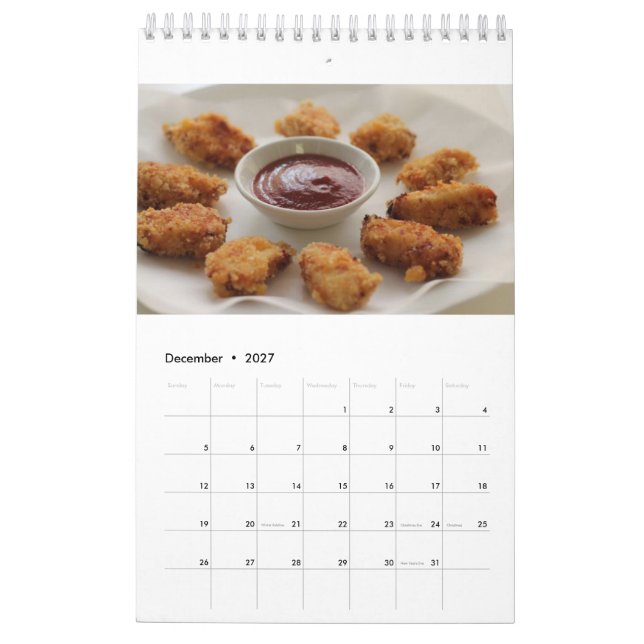 Calendário 2018 da pepita de galinha (Dez 2027)