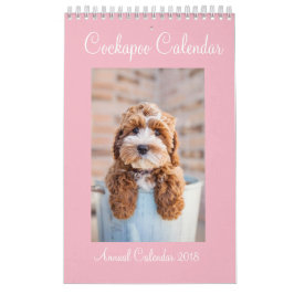 Calendário 2018 de Cockapoo
