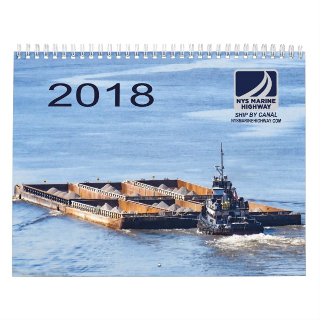 Calendário 2018 de reboquees & de barcas marinhos (Capa)