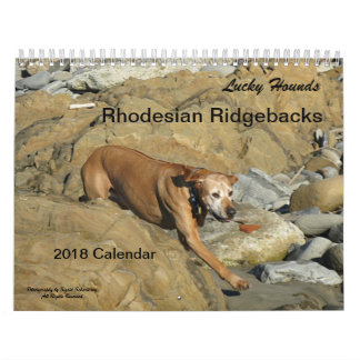 Calendário 2018 de Rhodesian Ridgeback