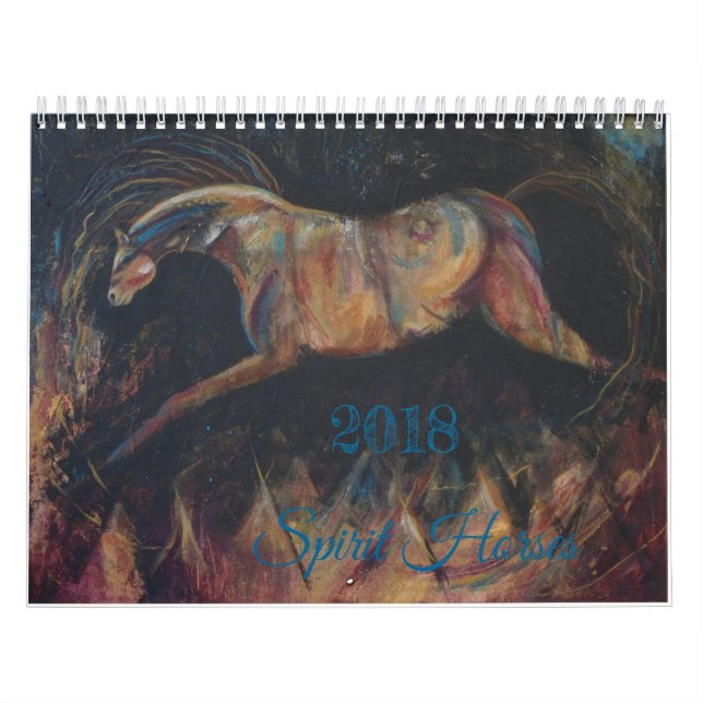 Calendário 2018 do cavalo do espírito (Capa)