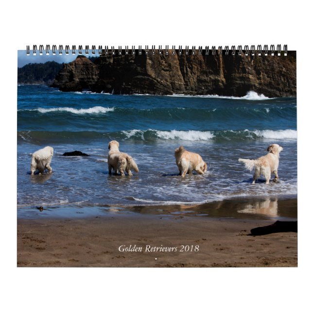 Calendário 2018 do golden retriever (Capa)
