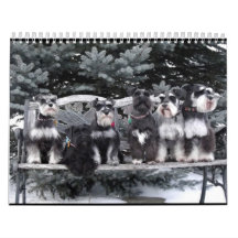 Calendário 2018 do Schnauzer