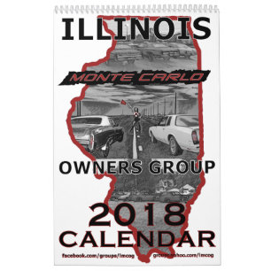 Calendário "2018" Illinois Monte - os proprietários de Carlo