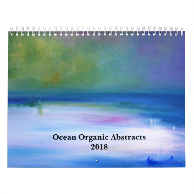 Calendário 2018 orgânico dos abstratos do oceano (Capa)