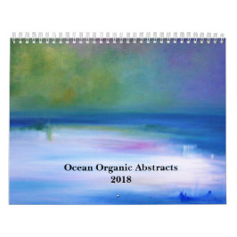 Calendário 2018 orgânico dos abstratos do oceano