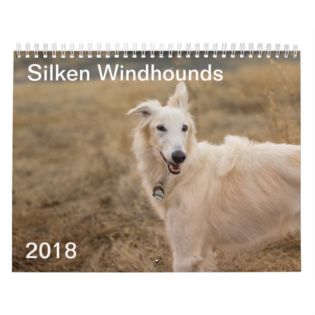 Calendário 2018 Windhounds macios (corpo completo) 3 (Capa)