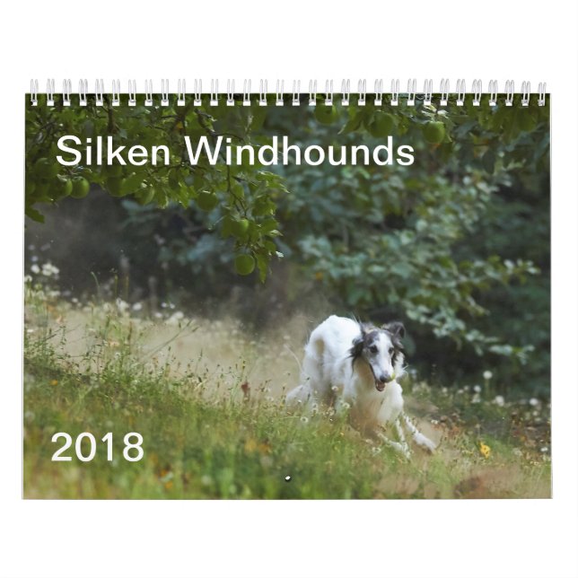 Calendário 2018 Windhounds macios (funcionamento) 5 (Capa)