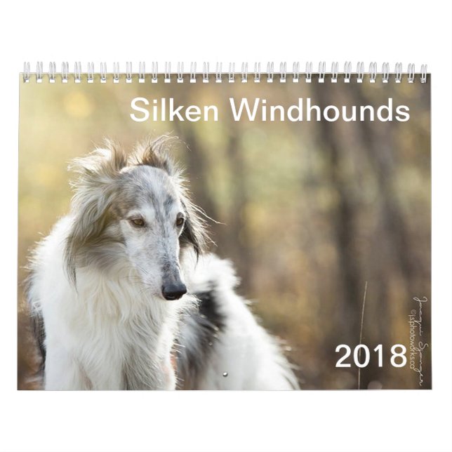 Calendário 2018 Windhounds macios (tiros principais) (Capa)