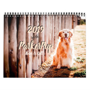 Calendário 2019 com ParkerPup, Reser & brânquia
