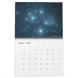 Calendário 2019 da astronomia