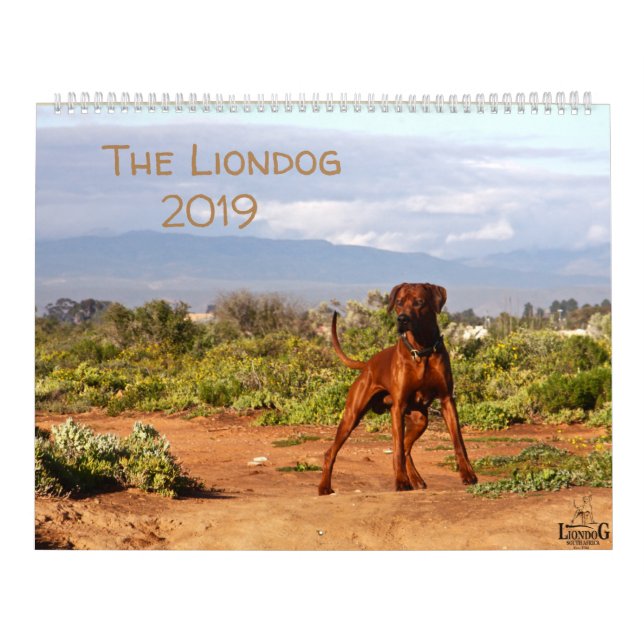 Calendário 2019 de Liondog - de Rhodesian (Capa)