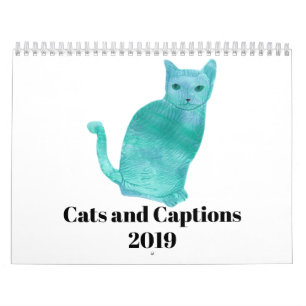 Calendário 2019 do humor do divertimento dos gato