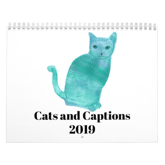 Calendário 2019 do humor do divertimento dos gatos (Capa)