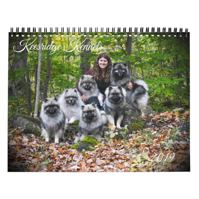 Calendário 2019 do Keeshond de Keesridge (Capa)