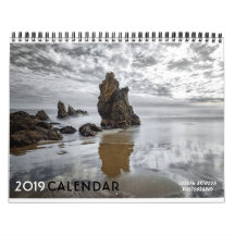 Calendário 2019 do oceano do Seascape