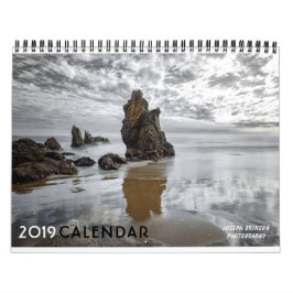 Calendário 2019 do oceano do Seascape