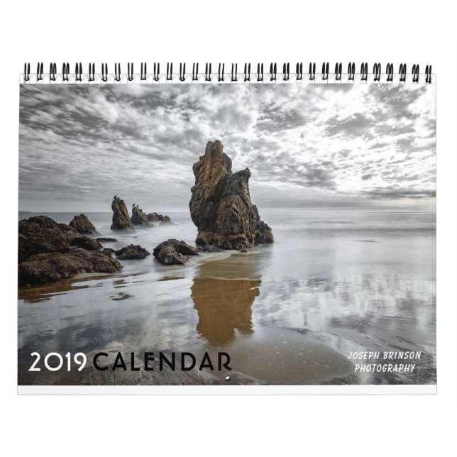 Calendário 2019 do oceano do Seascape (Capa)