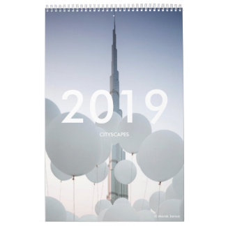 Calendário 2019 Wall Calendar CITYSCAPES
