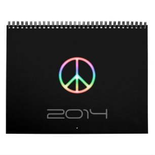 Calendário 201X do símbolo de paz