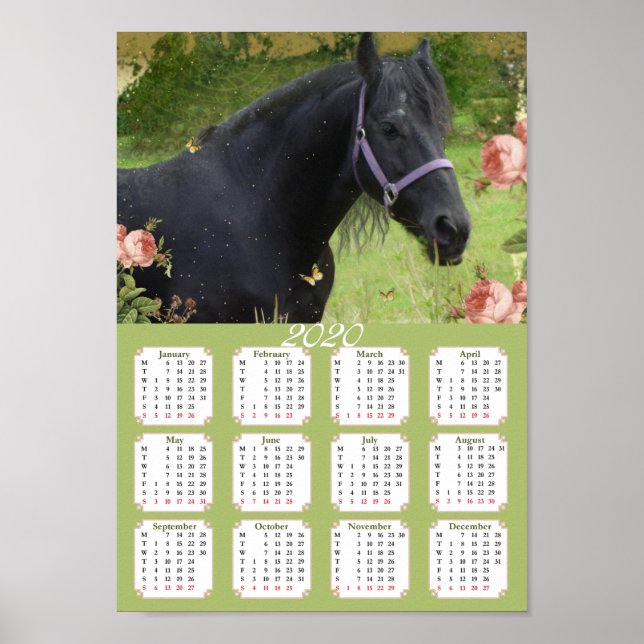 Calendário 2020 Cavalo ~ Poster (Frente)