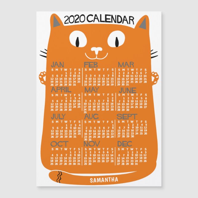 Calendário 2020 (Consulte Descrição de Nova Versão (Frente)