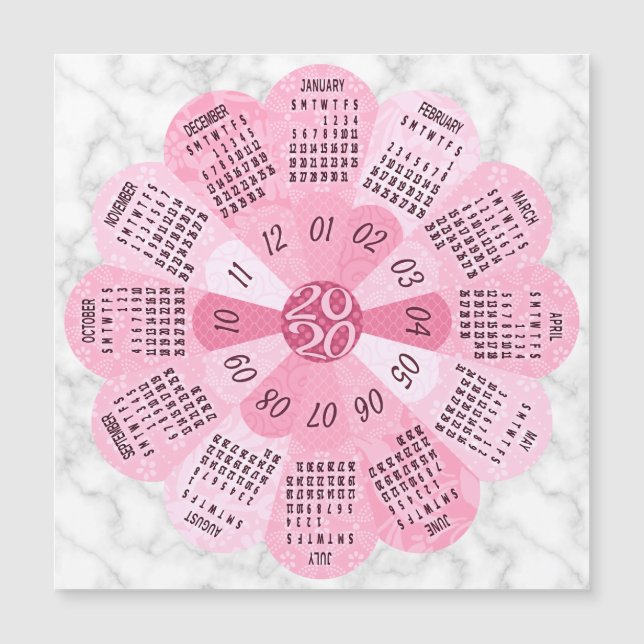 Calendário 2020 (Consulte Descrição de Nova Versão (Frente)