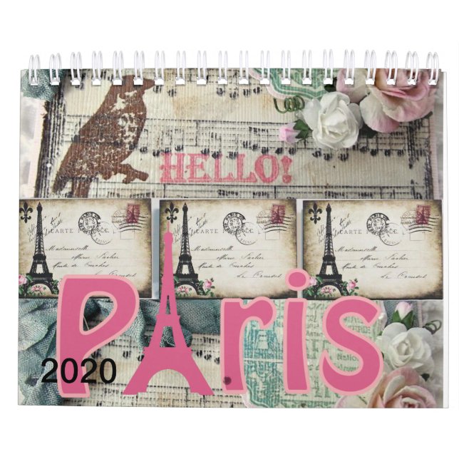 Calendário 2020 Paris, França (Verso)