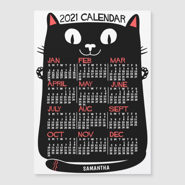 Calendário 2021 (Consulte Descrição de Nova Versão (Frente)
