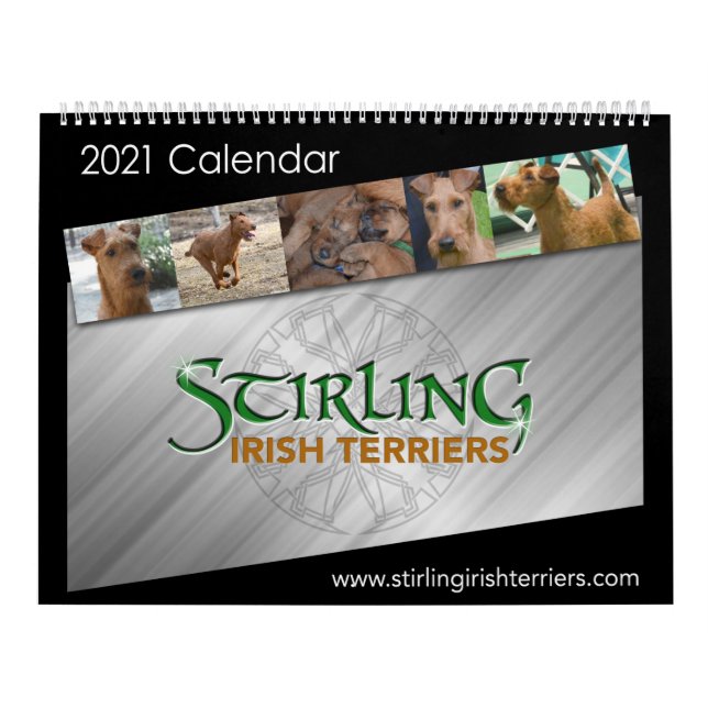 Calendário 2021 dos Terriers Irlandeses Stirling (Capa)