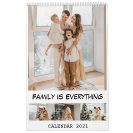 Calendário 2021 Família de Fotos Personalizadas Modernas é Tu