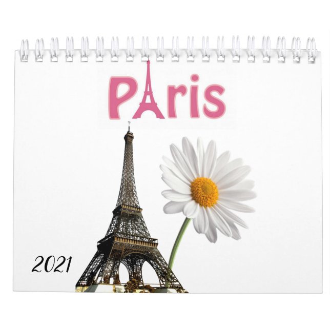 Calendário 2021 Paris, França (Verso)
