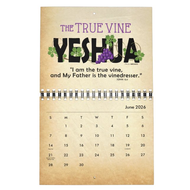 Calendário 2021 YESHUA Jesus, nome judeu Christian Messiah (Jun 2026)