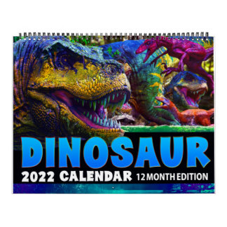 Calendário 2022 DINOSAUR WORLD CALENDAR: Kids Calendar Print