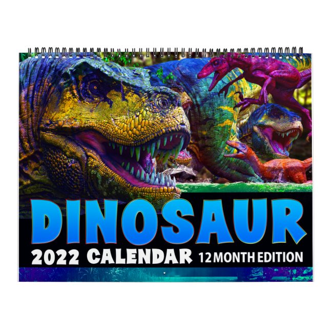 Calendário 2022 DINOSAUR WORLD CALENDAR: Kids Calendar Print (Capa)