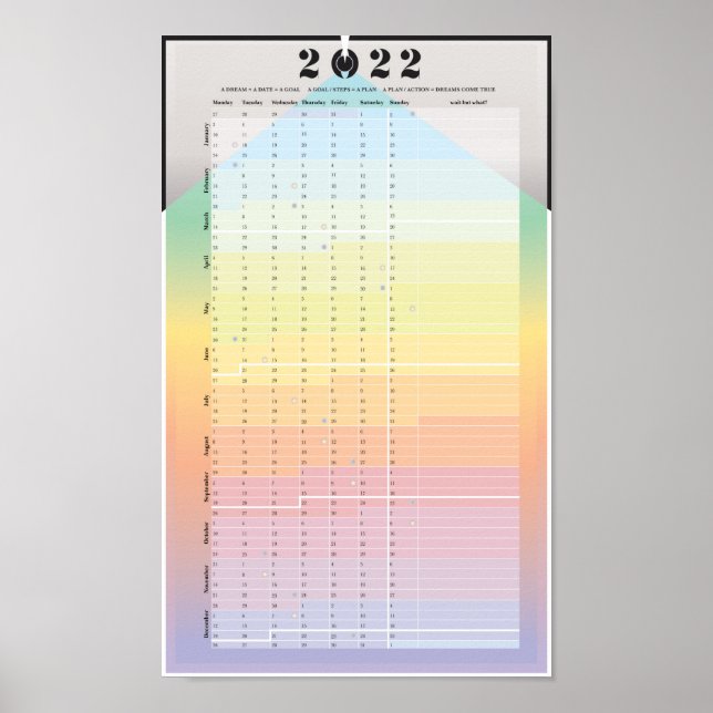 Calendário 2022 - PracticalWoo moon Planer Poster (Frente)