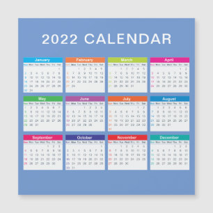 Calendário 2022 Simples e Colorido
