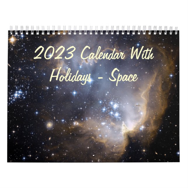 Calendário 2023 Calendar With Holidays - Space (Capa)