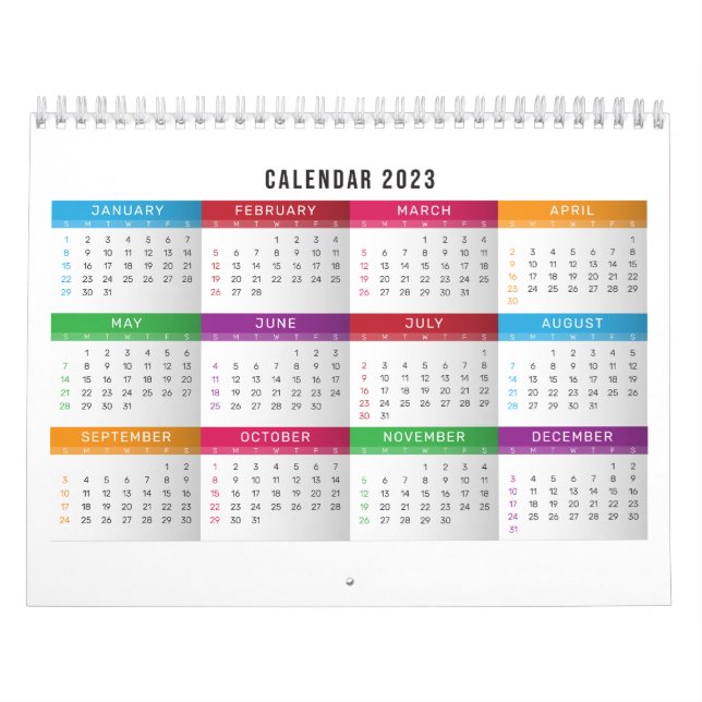 Calendário 2023 colorful calendar design (Capa)