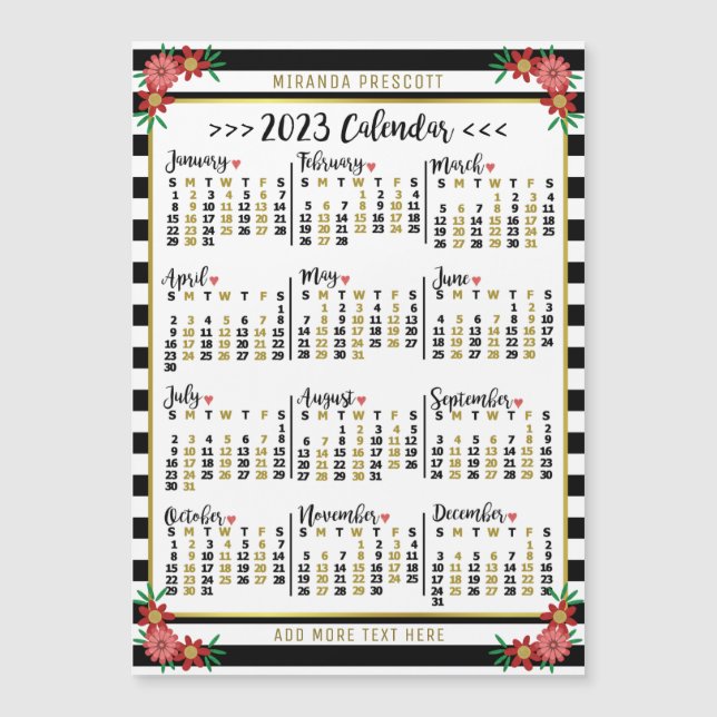 Calendário 2023 (Consulte Descrição da Versão Mais (Frente)