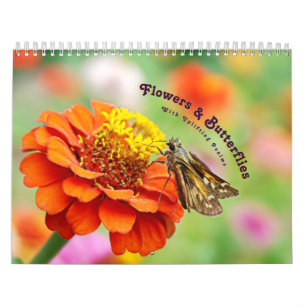 Calendário 2023 Flores & Borboletas Com Salmos Uplificantes