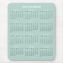 Calendário 2023 Simples E Elegante | Mousepad