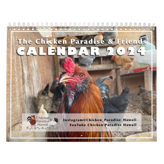Calendário 2024 Chicken Paradise Hawaii (Capa)