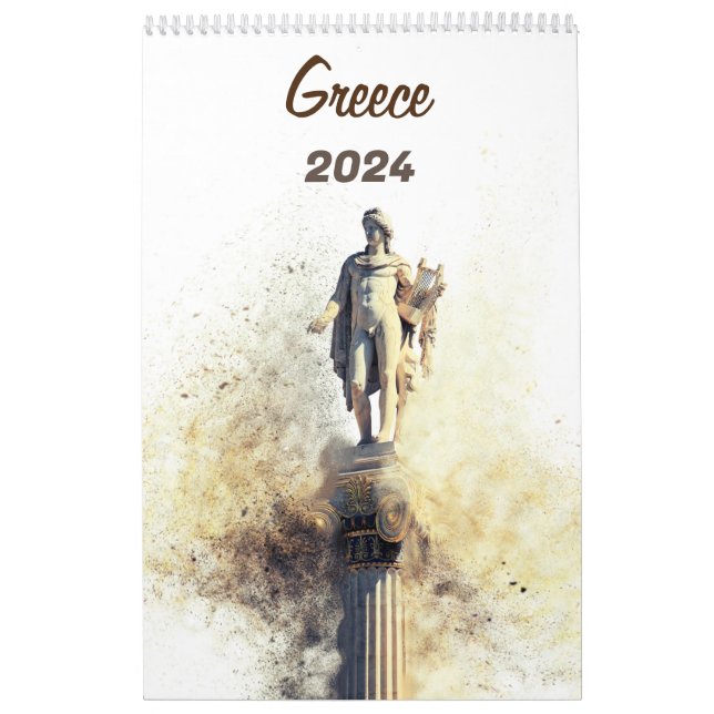 Calendário 2024 com fotos de Grécia (Capa)